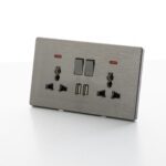 M1 Twin Socket + USB - Grey