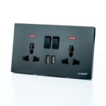 T2 Twin Socket + USB - Black